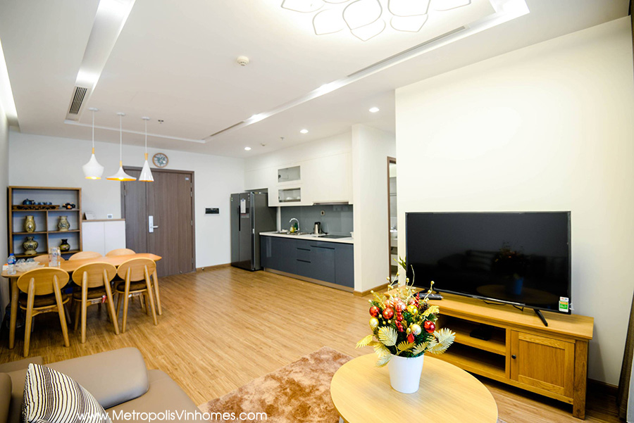 Living room - Vinhomes Metropolis apartment for rent 2 bedrooms.